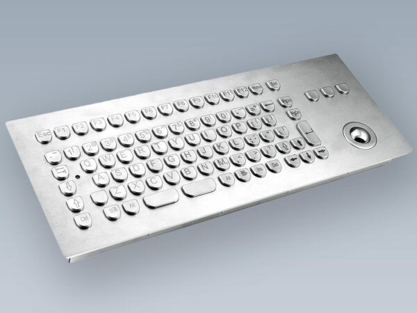 Clavier inox antivandale avec trackball