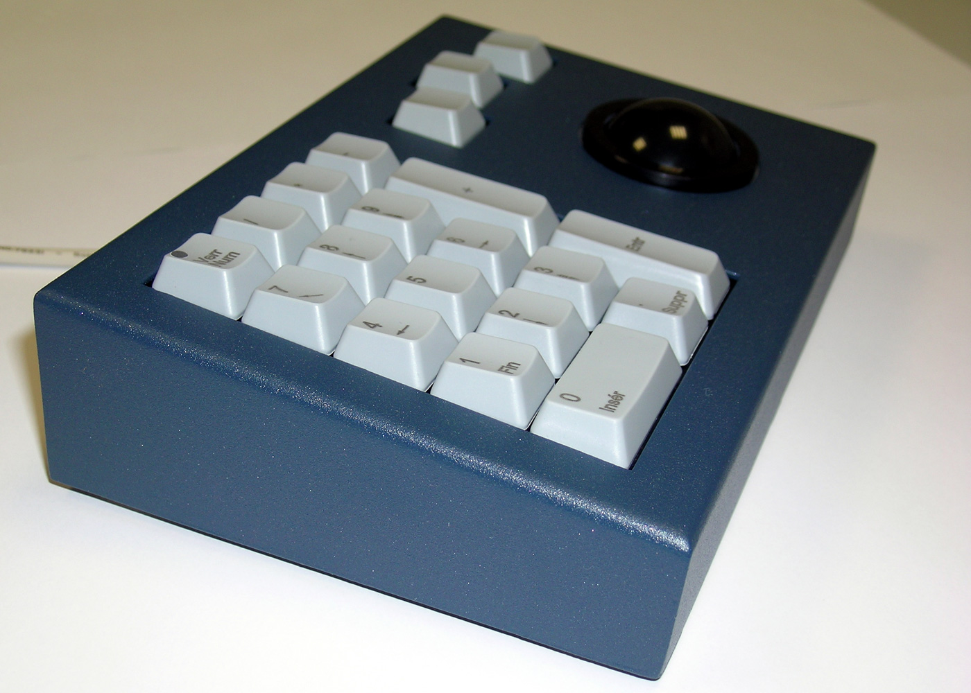 Clavier rétro éclairé inox avec pavé numérique avec trackball  DGI.98R17.F-TI