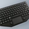 Clavier silicone durci compact rétroéclairé avec souris tactile